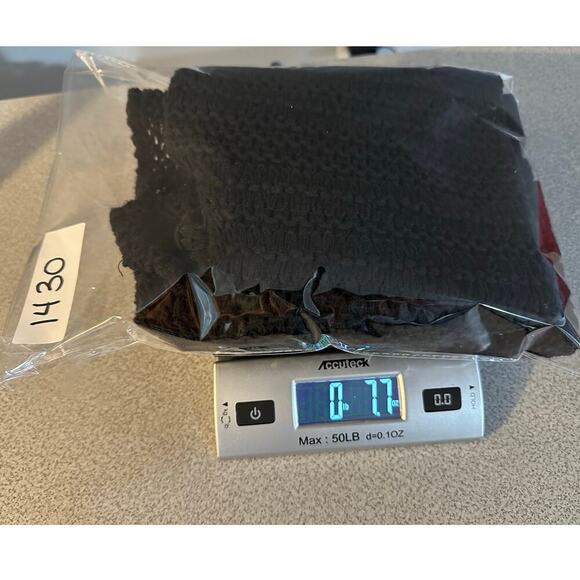 Sparrow Anthropologie Sz S Black Crochet Knit HiLow Sweater Open Knit Sheer Goth - Picture 12 of 12